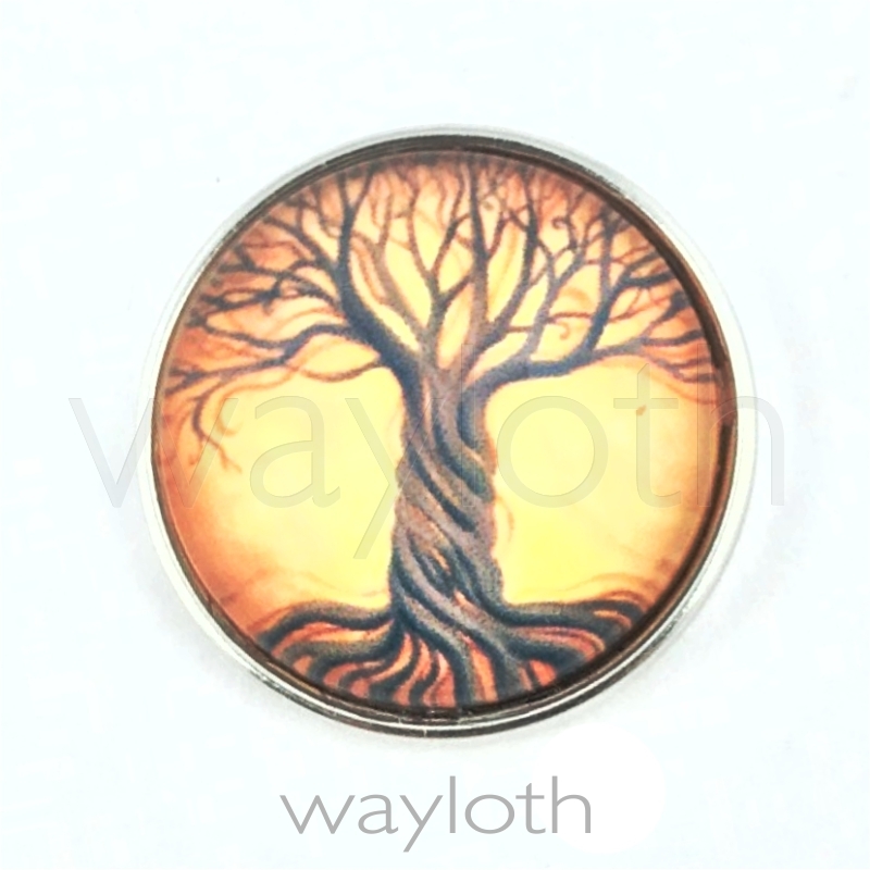 Snap Button Glas Baum